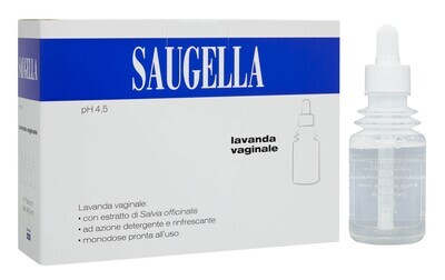 Saugella Lavanda Vaginale pH 4.5 - Detergente e Rinfrescante - 4 Flaconi 140ml