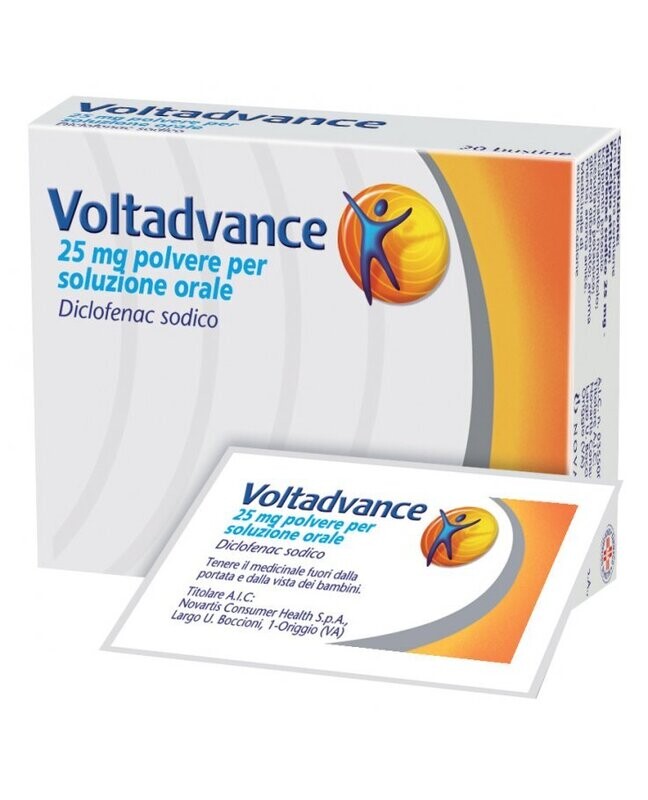 Voltadvance 25 mg Polvere  per Soluzione Orale - Diclofenac - 20 Bustine
