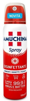 Amuchina Spray Disinfettante - Ambiente - Oggetti - Tessuti - 100ml