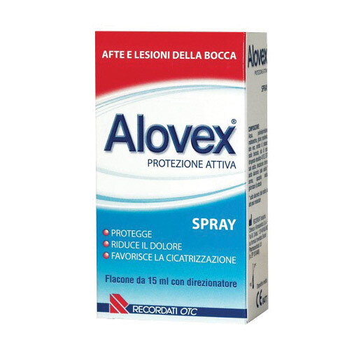 Alovex Protezione Attiva Spray - Afte e Lesione Orali - 15ml