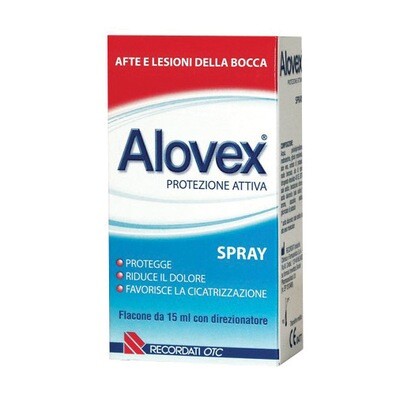 Alovex Protezione Attiva Spray - Afte e Lesione Orali - 15ml