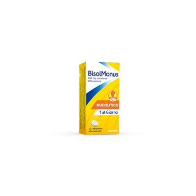 Bisolmonus 600mg - Acetilcisteina - Mucolitico - 10 Compresse Effervescenti
