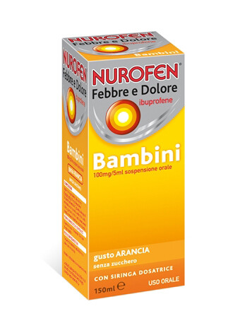 Nurofen Febbre e Dolore Bambini 100 mg/5ml - Gusto Arancia - 150ml