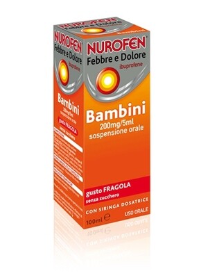 Nurofen Febbre E Dolore Bambini 200 mg/5 ml - Gusto Fragola - 100ml