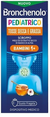 Bronchenolo Sciroppo Pediatrico - Tosse Secca E Grassa - 1+ Anno - Gusto Fragolo - 120ml