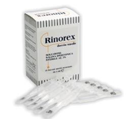 Rinorex Doccia Nasale - Con Bicarbonato - 15 Flaconcini x 5 ml