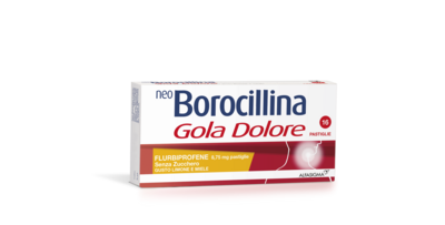 NeoBorocillina Gola Dolore - Aroma Limone E Miele - Senza Zucchero - 16 Pastiglie