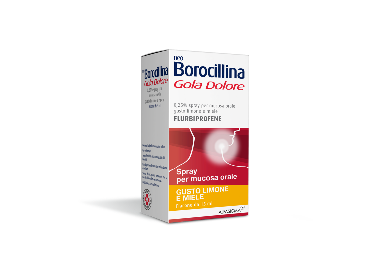 NeoBorocillina Gola Dolore Spray Per Mucosa Orale - Limone E Miele - 15ml