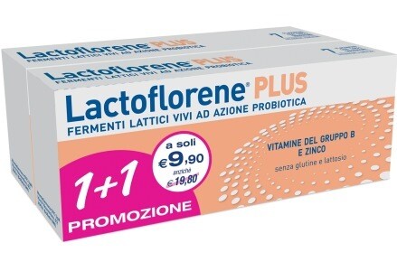 Lactoflorene Plus Bipack - Probiotici - Fermenti Lattici Vivi - 7 Flaconcini + 7 Flaconcini