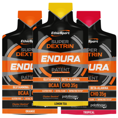 Super Dextrin Endura - Gel Energetico  60ml - Gusti Arancia - Tropical - Lemmon Tea