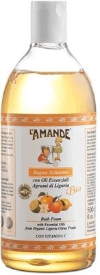L&#39;Amande Marseille Bagno Schiuma Agrumi Di Liguria Bio - Con Vitamina C - 500ml