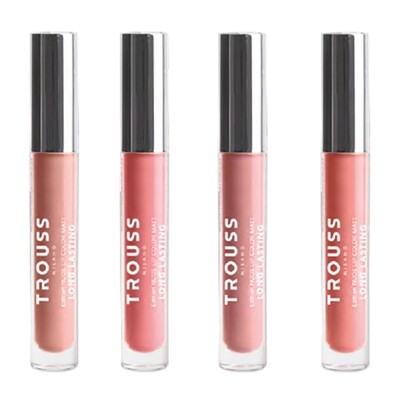 Trouss Make Up Liquid Lipstick - Rossetto Liquido - Long Lasting - Nude Beige 04 - Sienna 05 - Cookie 06 - Brick 07