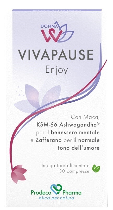 Donnaw Vivapause Enjoy - Benessere Mentale - Tono Dell&#39; Umore - Menopausa - 30 Compresse