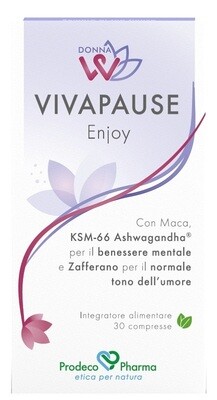 Donnaw Vivapause Enjoy - Benessere Mentale - Tono Dell&#39; Umore - Menopausa - 30 Compresse