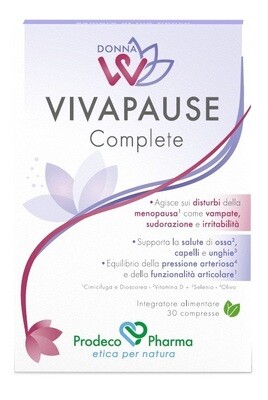 Donnaw Vivapause Complete - Agisce Sui Disturbi Della Menopausa - 30 Compresse