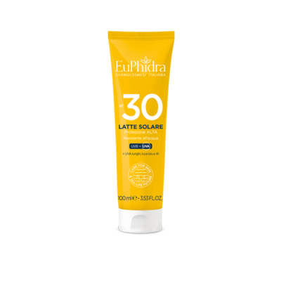 Euphidra Latte Solare 30 - Protezione Alta - Formato Viaggio - 100 ml