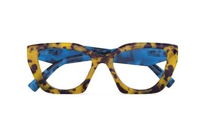 Twins Platinum Grecale Giallo-Blu Demi - Occhiali da Lettura  +1.00 +1.50 +2.00 +2.50 +3.00 +3.50