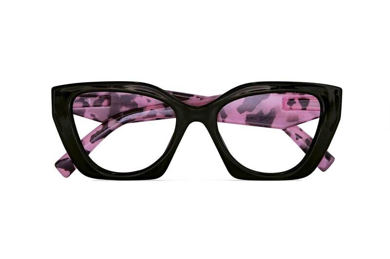 Twins Platinum Grecale Nero-Rosa Demi - Occhiali da Lettura  +1.00 +1.50 +2.00 +2.50 +3.00 +3.50