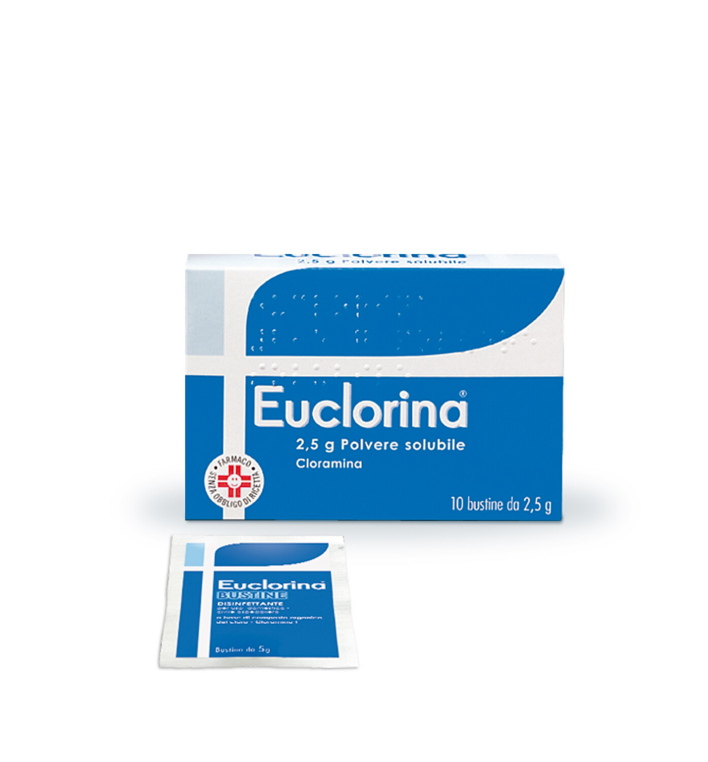 Euclorina Polvere Solubile - 2,5g Cloramina - Uso Esterno - 10 Buste