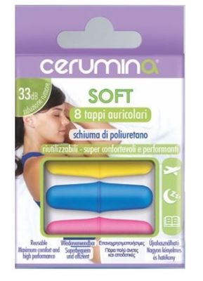 Cerumina Soft - Schiuma Di Poliuretano - 8 Tappi Auricolari