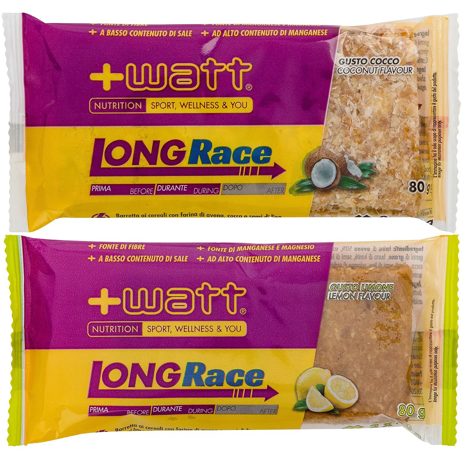 Long Race Barretta Energetica - Gusti Vari - Cocco - Limone - +Watt - 1 Barretta