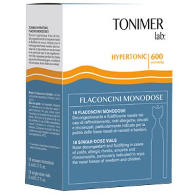Tonimer Lab Hypertonic 600 - 18 Flaconcini Monodose Ipertonici