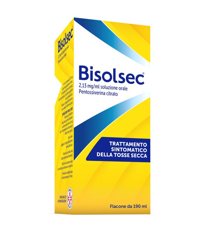 Bisolsec 2,13mg/Ml Sciroppo Per Tosse Secca Flacone 190ml