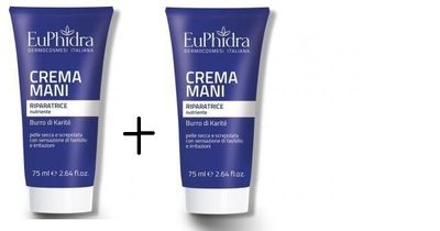 Euphidra Crema Mani Riparatrice Nutriente - 2 Tubi 75 ml