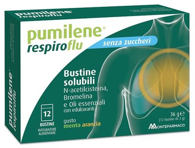 Pumilene Respiro Flu - Senza Zuccheri - 12 Buste