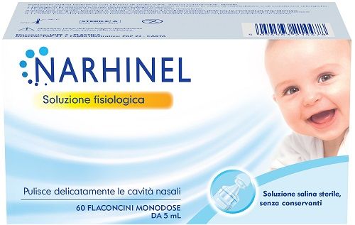 Narhinel Soluzione Fisiologica - 60 Flaconcini Monodose Da 5 ml
