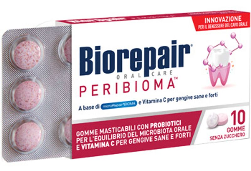 Biorepair Peribioma Gomme Masticabili - 10 Gomme Da 1,2 g