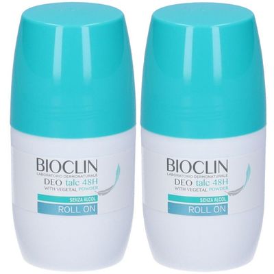 Bioclin Deo Talc 48h Roll On - Senza Alcool - 2 Pezzi