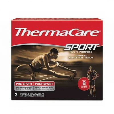 Cerotto Thermacare Sport - Fasce Autoriscaldanti 8h, 3 Pz
