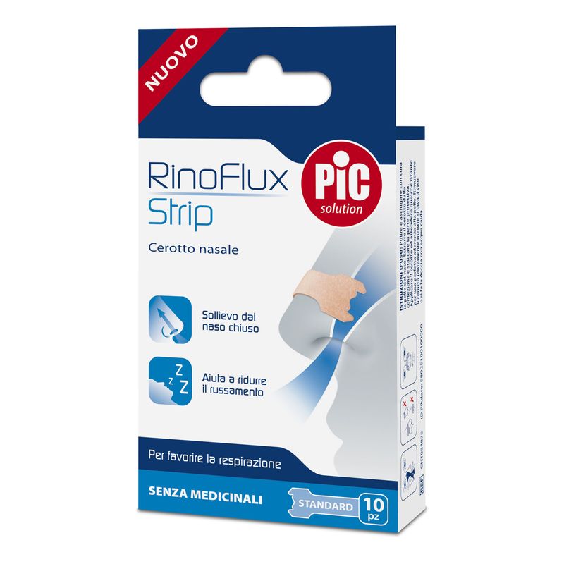 Rinoflux Cerotto Nasale Strip Standard - 10 Cerotti
