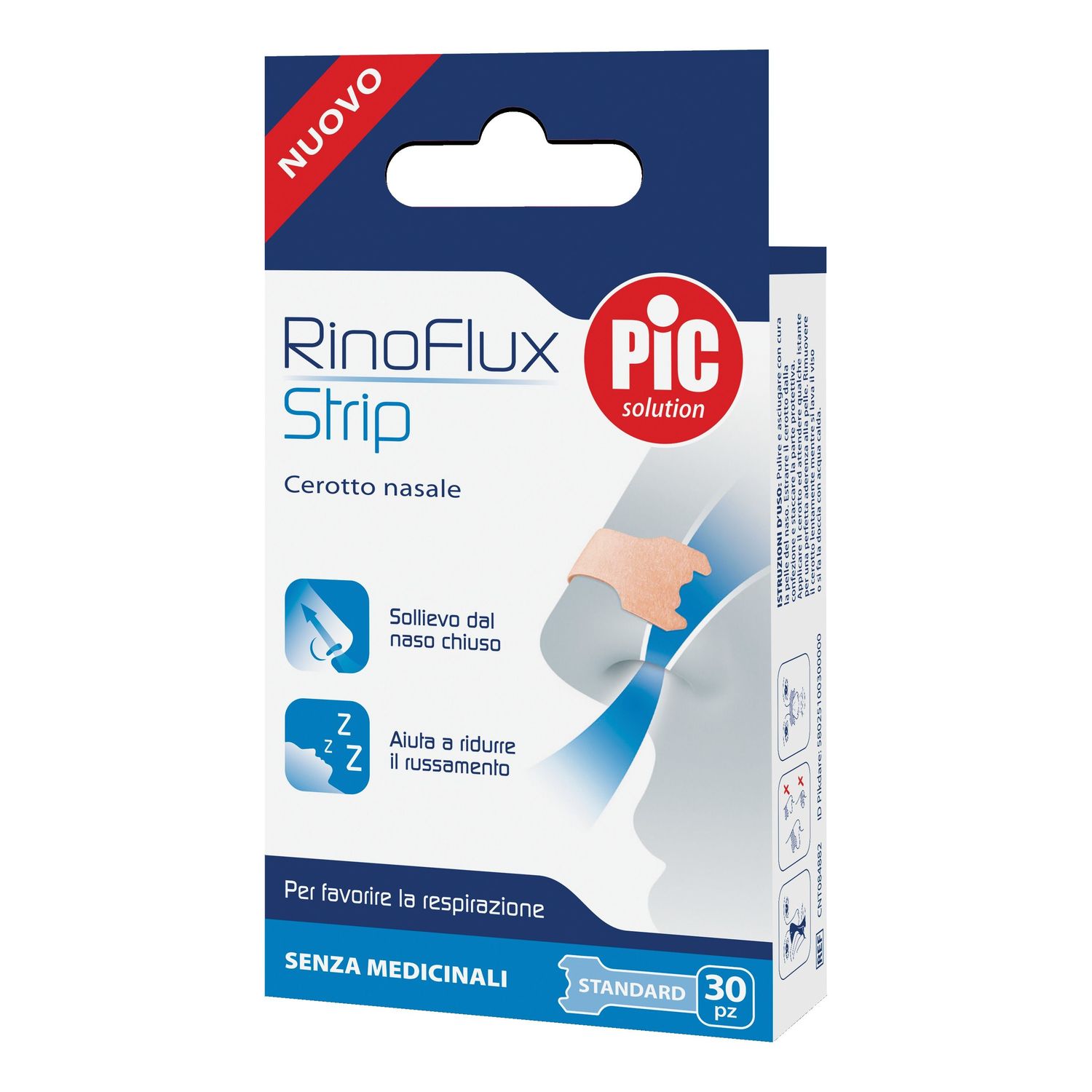 Rinoflux Cerotto Nasale Strip Standard - 30 Cerotti