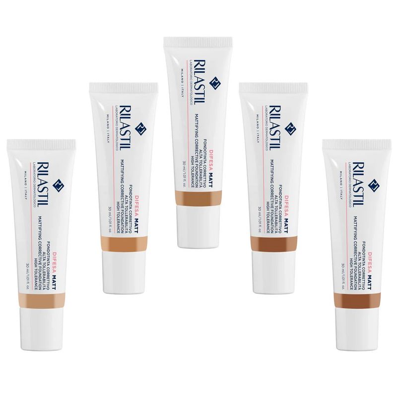 RILASTIL DIFESA MATT FONDOTINTA CORRETTIVO ALTA TOLLERABILITà - 30 ML COLORI 01 - 02 - 03 - 04 - 05