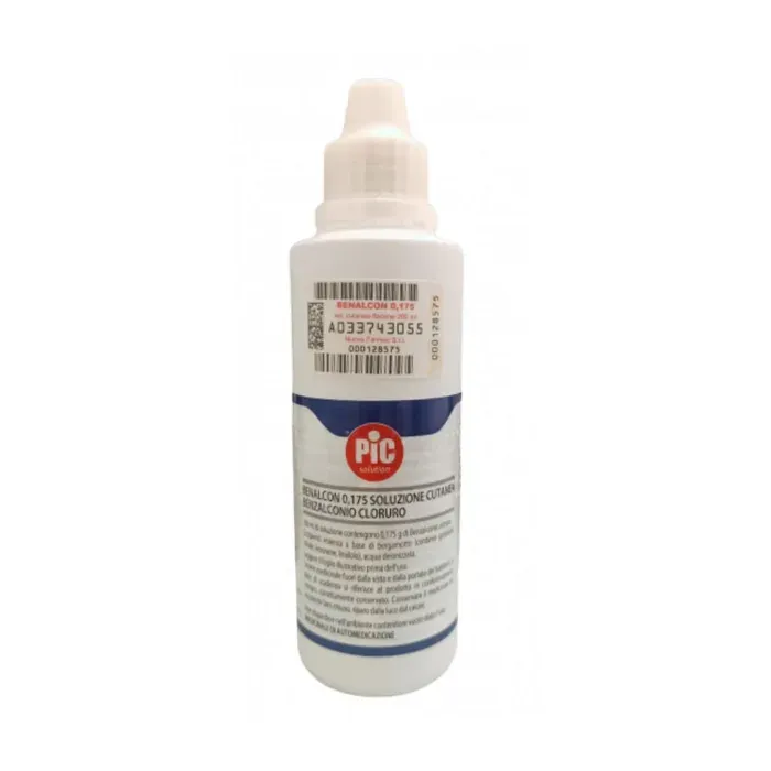 Benalcon 0,175% Soluzione Cutanea - Benzalconio Cloruro - Flacone 200 ml
