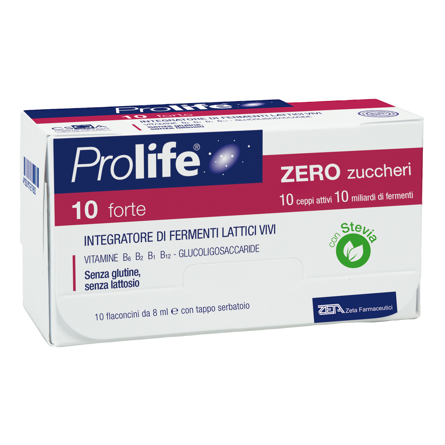 Prolife Forte 10 Miliardi Zero Zuccheri - 10 Flaconcini Da 8 ml