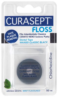 CURASEPT FLOSS CERATO NERO CLOREXIDINA - FILO INTERDENTALE
