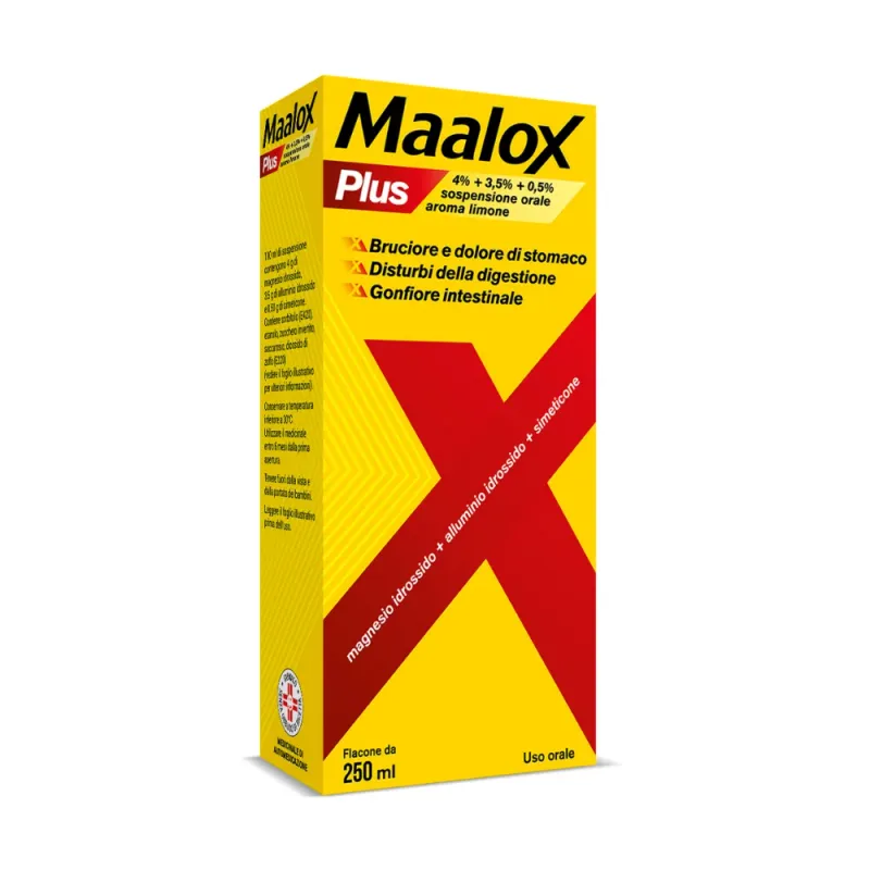 MAALOX 4% + 3,5% + 0,5% SOSPENSIONE ORALE AROMA MENTA FLACONE IN PET DA 250 ML