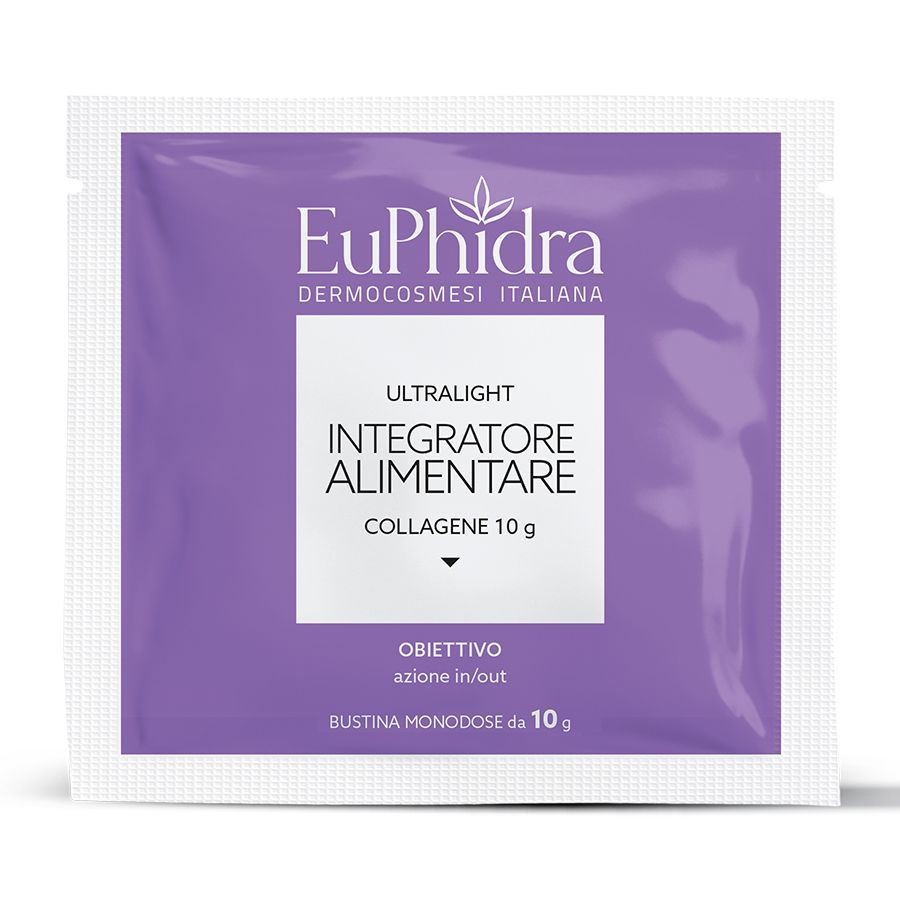 Euphidra Ultralight Integratore Alimentare - Collagene 10 g - Azione In/Out - 12 Buste