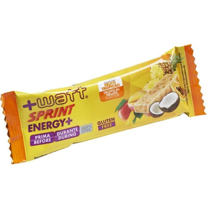 Sprint Energy+ - Barretta Energetica con Marzapane e Frutti Tropicali - +Watt - Barretta 35g