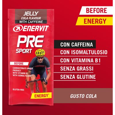 Enervit Pre Sport - Gelatina Gusto Cola - Con Caffeina - 1 Gelatina