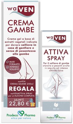 WAVEN CREMA GAMBE 200 ML + WAVEN ATTIVA SPRAY 50 ML OMAGGIO