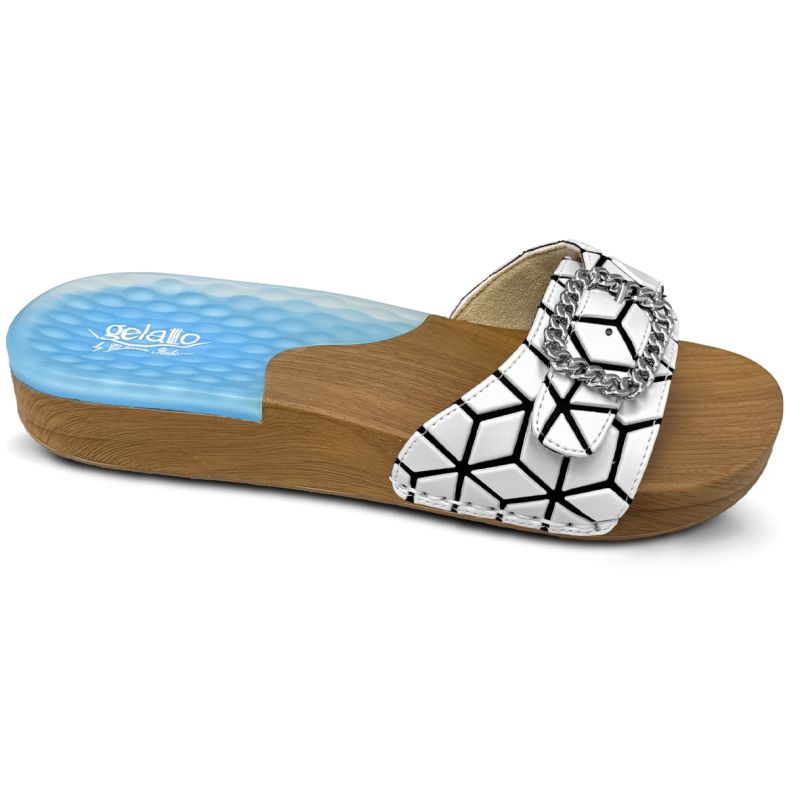 Ciabatta Gelax Bianco Pixel Plantare anatomico numeri 37/38 39/40