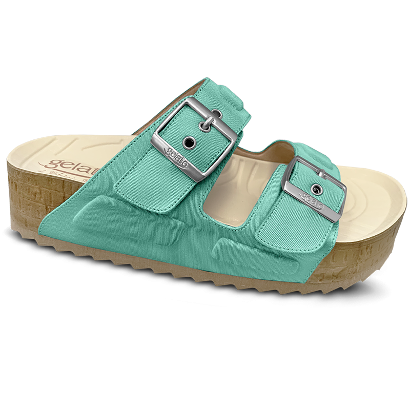 Ciabatta con Zeppa Woodstock Pro 2 Turquoise Plantare Anatomico numeri 35/36 37/38