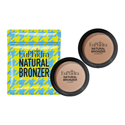 Euphidra Natural Bronzer 01 Light - 02 Medium - 8 G - Collezione Absolute Glow