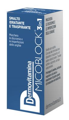 Dermovitamina Micoblock 3 in 1 Smalto Idratante e traspirante - Flacone da 5ml - Blu
