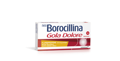 NeoBorocillina Gola Dolore - Aroma Limone E Miele - Senza Zucchero - 16 Pastiglie