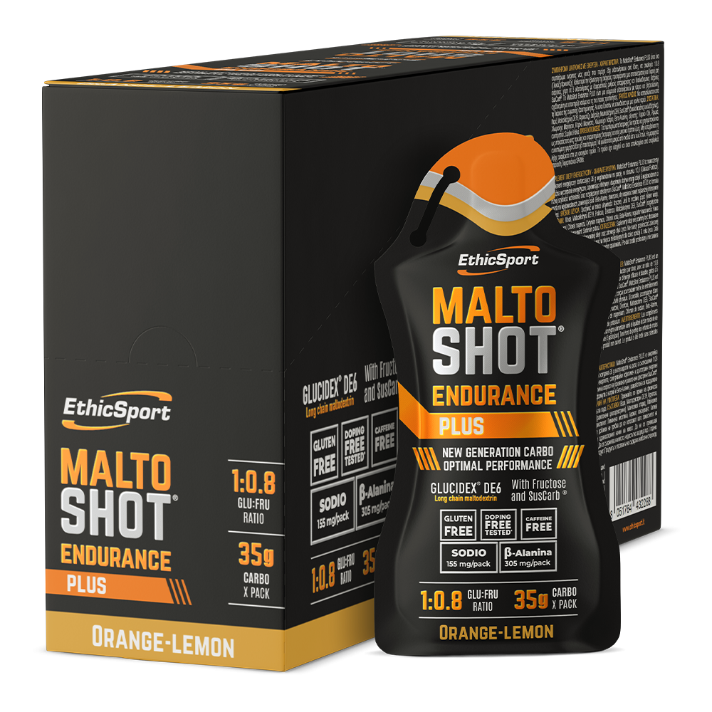 MALTOSHOT ENDURANCE PLUS ORANGE LEMON - 1 Gel 50 ML